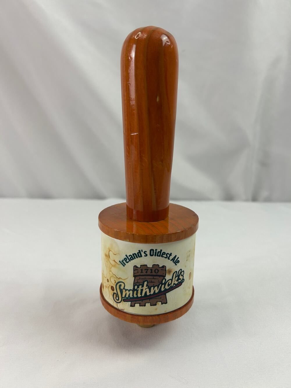 Smithwick's Irish Ale Vintage Wood Beer Tap Handle 1710 Pub Bar Breweriana